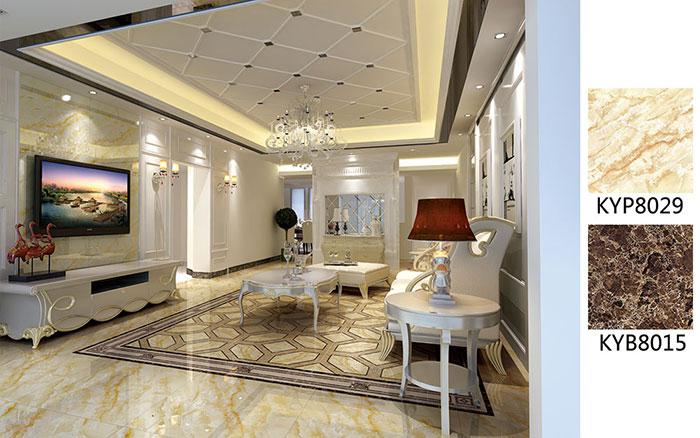 陶瓷一線品牌金艾陶瓷磚客廳效果圖
