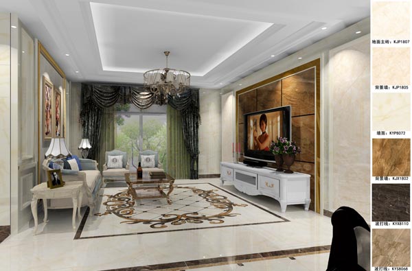 金艾陶家裝:天津廊坊塞納榮府148㎡簡歐風格裝修鑒賞