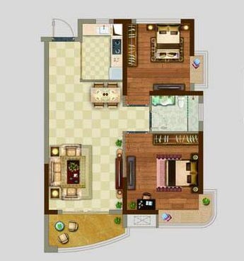 金艾陶家裝:佛山丹灶桂丹頤景園74㎡簡約現代裝修效果鑒賞