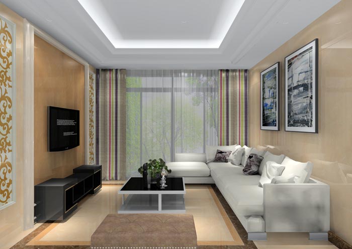 金艾陶家裝：佛山水悅龍灣89㎡現(xiàn)代簡(jiǎn)約裝修效果鑒賞