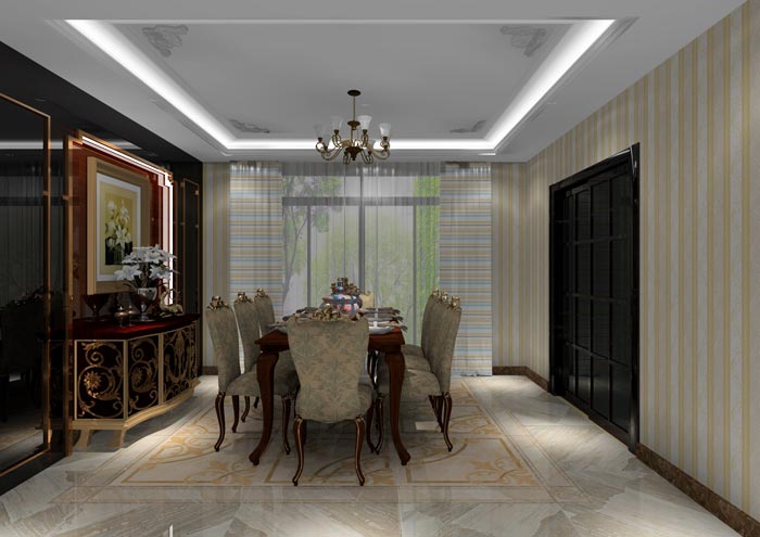 金艾陶家裝:佛山水悅龍灣141㎡簡(jiǎn)歐裝修效果鑒賞