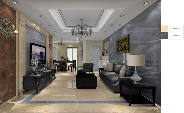 金艾陶家裝:井岡山和諧家園安置小區130㎡歐式風格裝修鑒賞