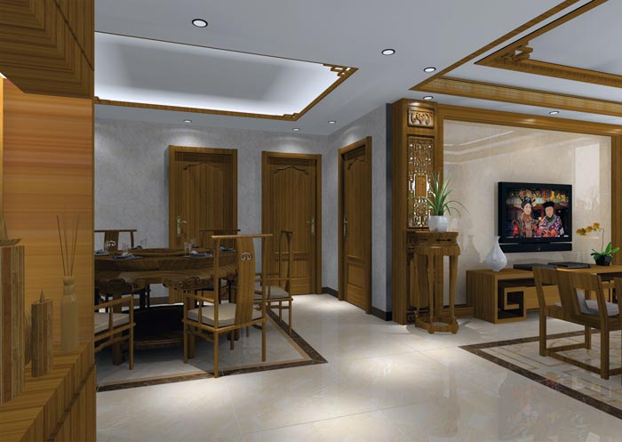 金艾陶家裝：井岡山和諧家園安置小區130㎡中式風格裝修鑒賞