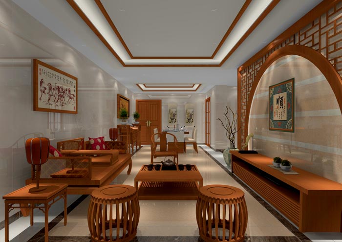 金艾陶家裝：佛山佛山容桂頤澳花園116㎡的中式風格裝修鑒賞