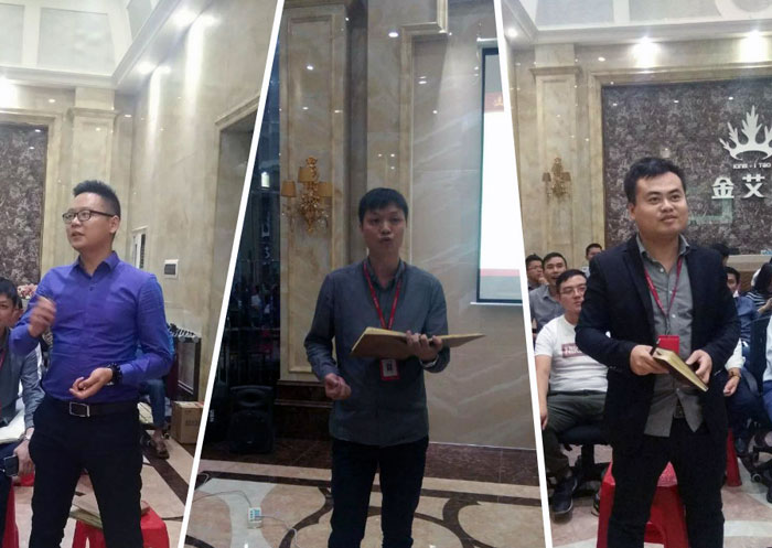 2017年11月2日晚，生命不息，學習不止金艾陶法定學習日，11月全公司人員學習會圓滿結束，一起分享《干法》，樂于工作，開心生活，即使在苦難中，只要拼命工作，就能帶來不可思議的好運。過好每一天，就是成功之道！